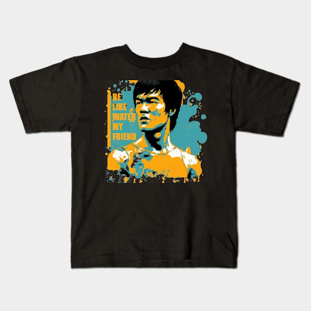 Bruce Dragon Legend Movie Bruce Jeet Kune Do Kids T-Shirt by Garmentcrooks